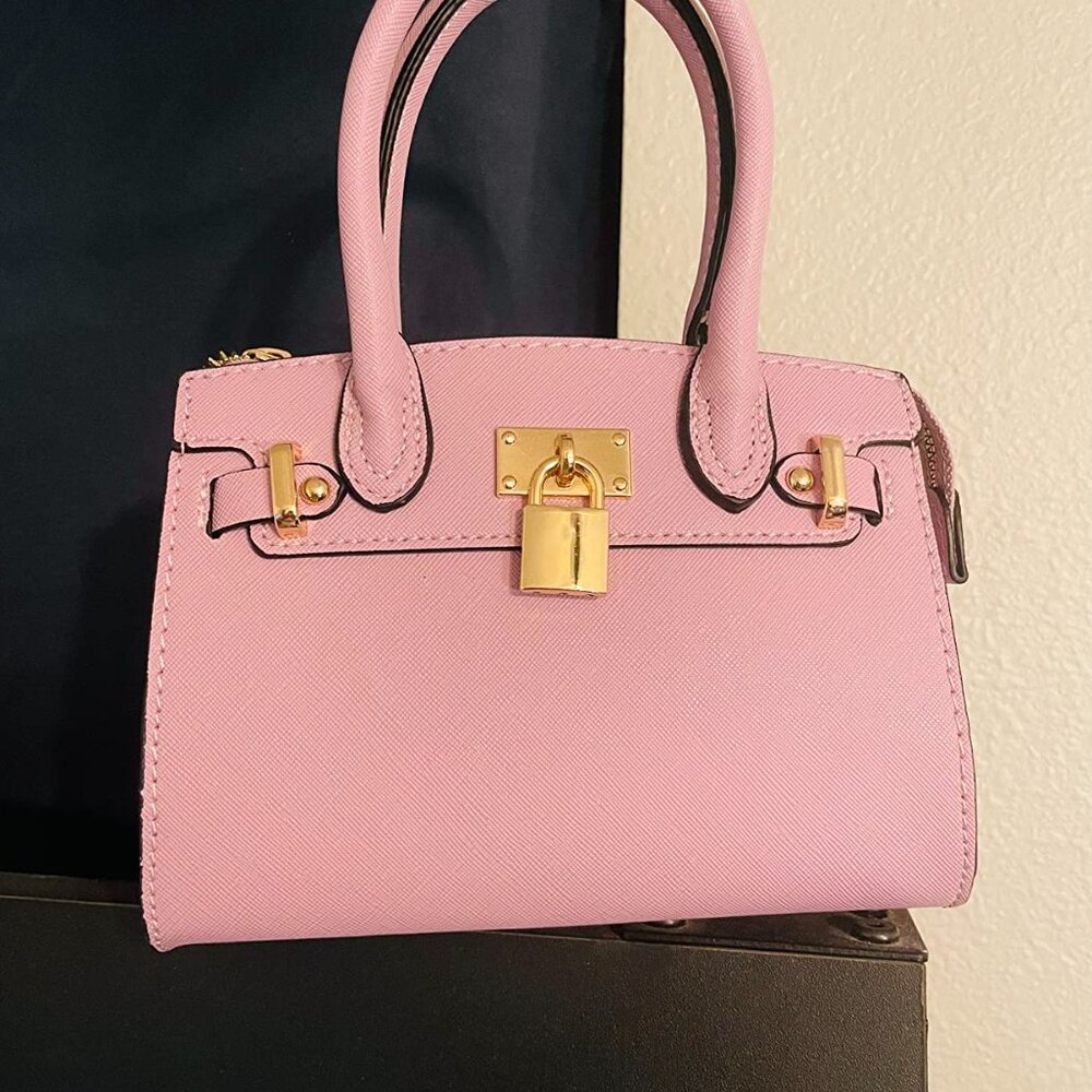 Neiman Marcus Pink Lock Elegant Evening Bag